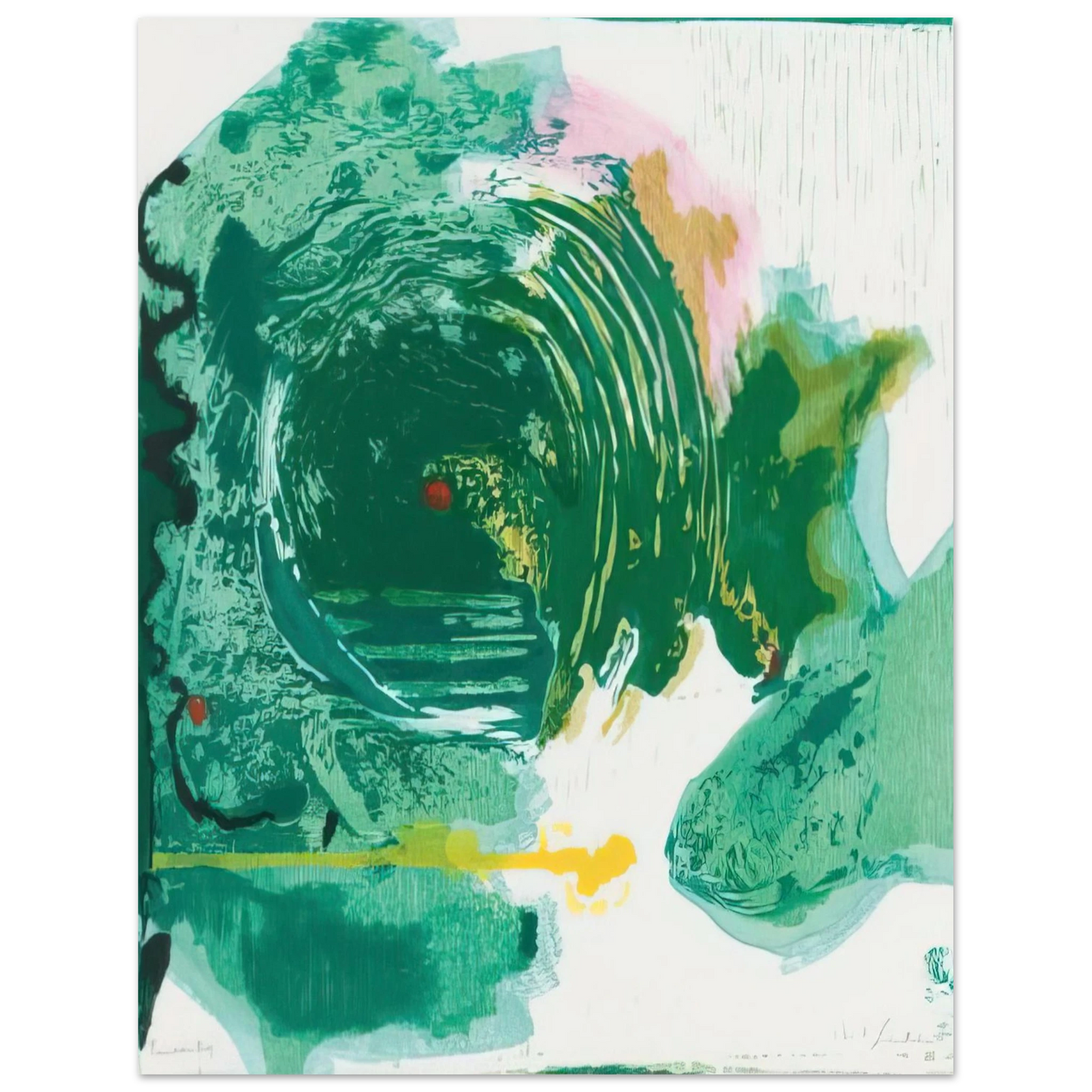 Helen Frankenthaler - Radius - 1993 Wall art - 20x25 cm / 8x10 inches - Premium Wooden Framed Poster With Fine Art Paper - Wood frame
