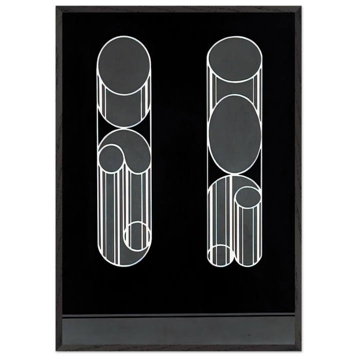 IMPOSSIBLES 1931 - Josef Albers 70x100 cm / 28x40 inches Framed Art Print – Black Wooden Frame