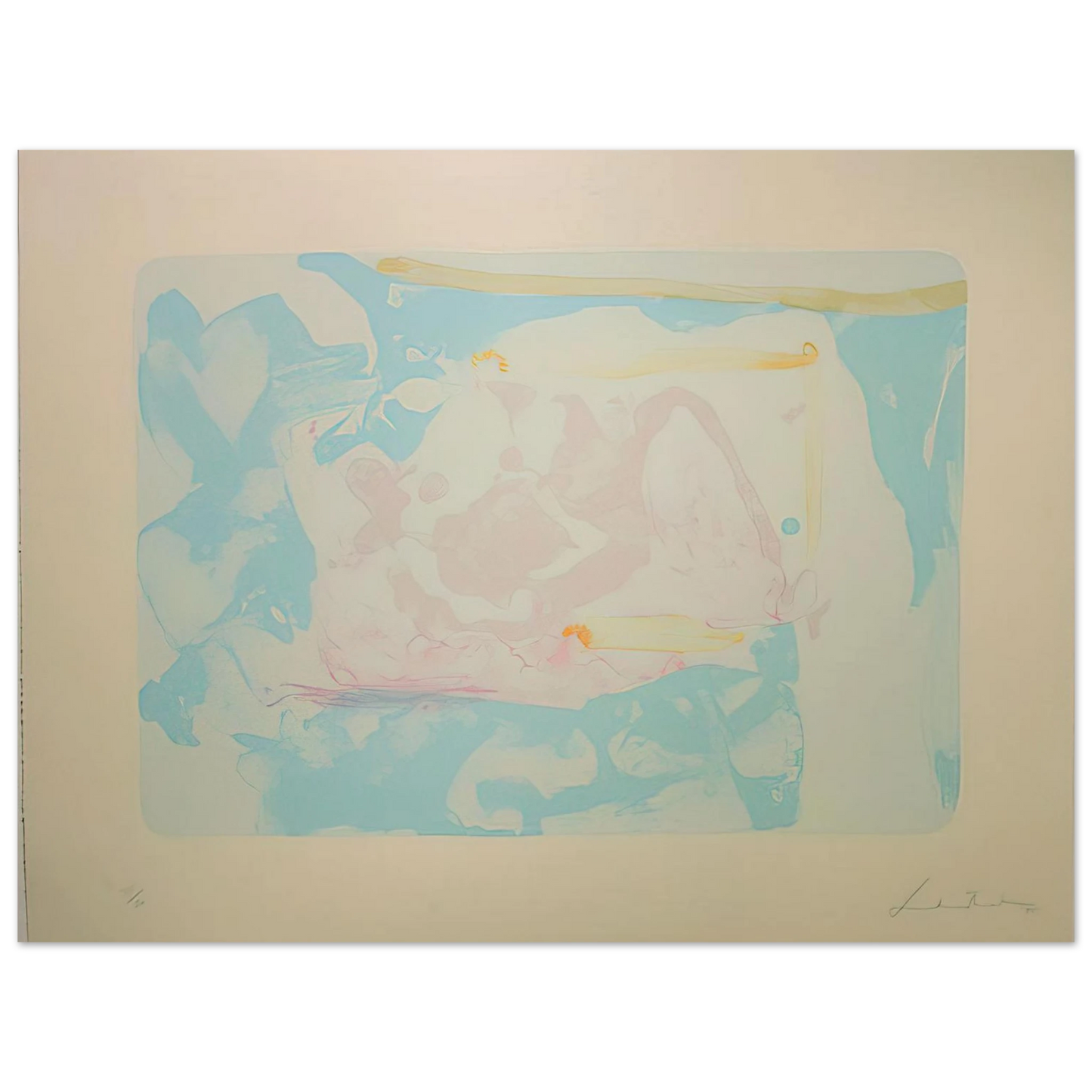 Helen Frankenthaler - Reflections III - 1995 Wall art - 45x60 cm / 18x24 inches - Fine Art Poster - -