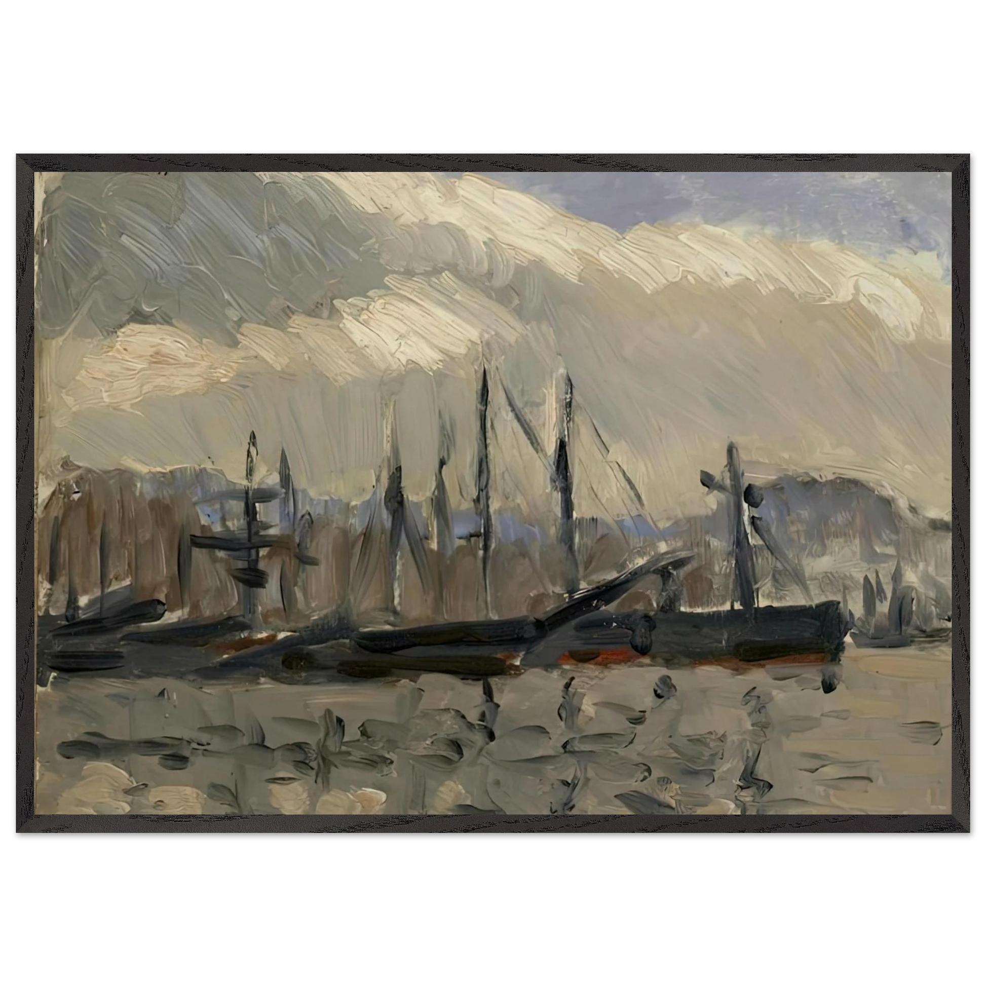 PORT DE CHERBOURG 1918 - Henri Matisse Framed Art Print – Black Wooden Frame - Default Title - -Framed Art Print