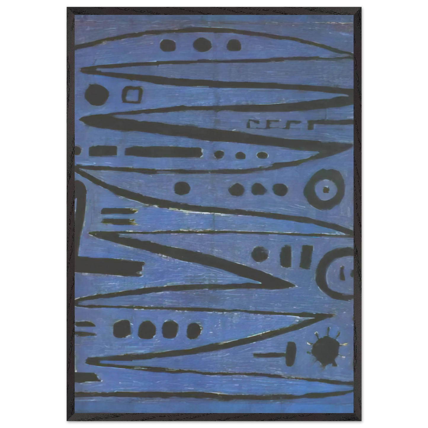 HEROIC FIDDLING 1938 - Paul Klee Framed Art Print – Black Wooden Frame - Default Title - -Framed Art Print