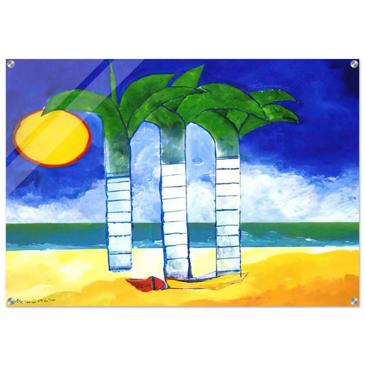 Paisagem - Naïve Art Primitivism - Aldemir Martins Acrylic Print - 70x100 cm / 28x40″ inches