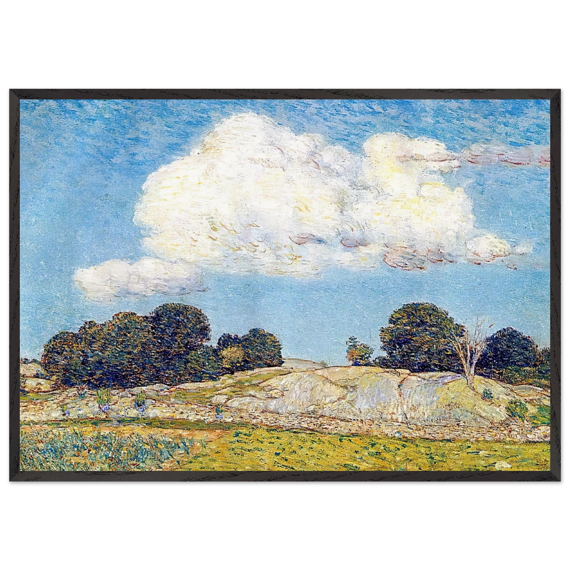 Dragon Cloud Old Lyme - Childe Hassam Framed Art Print – Black Wooden Frame - Default Title - -Framed Art Print