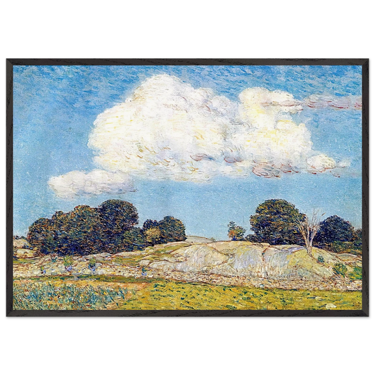 Dragon Cloud Old Lyme - Childe Hassam 70x100 cm / 28x40 inches Framed Art Print – Black Wooden Frame