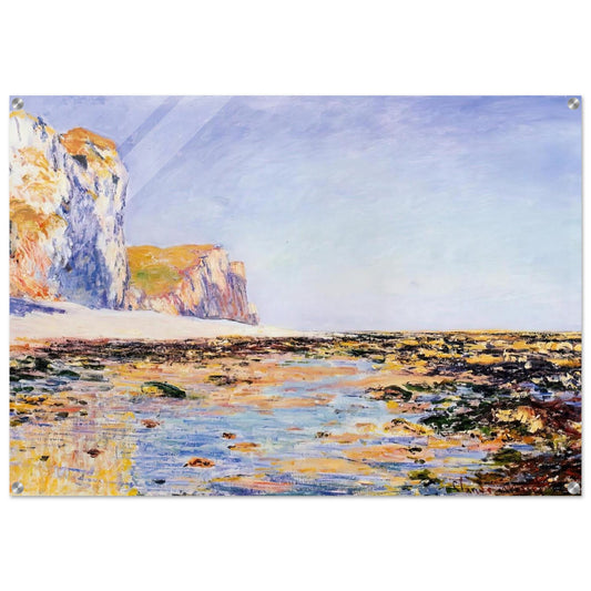 Beach and Cliffs at Pourville, Morning Effect - claude monet Acrylic Print - 70x100 cm / 28x40″ inches