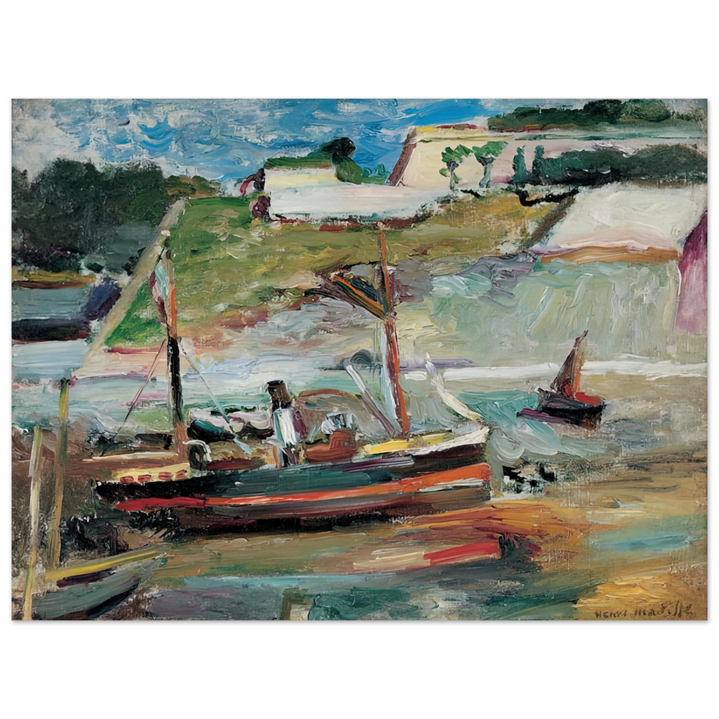 Henri Matisse - BELLE ILE LE PORT DE PALAIS 1896 Fine Art Poster - Default Title
