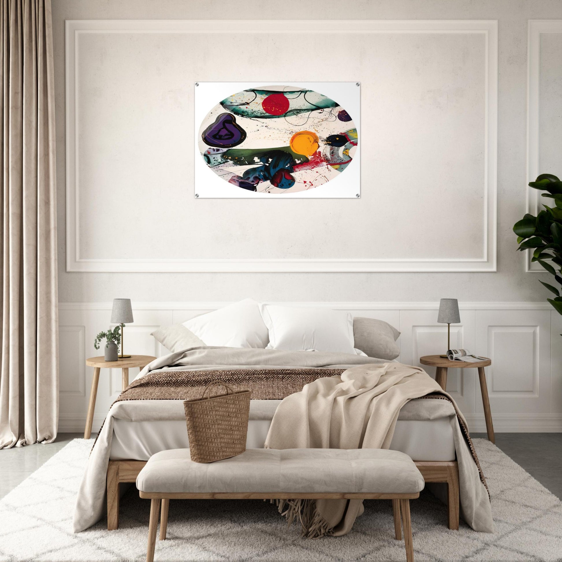 Lollipop  SF88-250  - Sam Francis Acrylic Print - 70x100 cm / 28x40″ inches | Sam Francis Wall Art | Sam Francis Prints