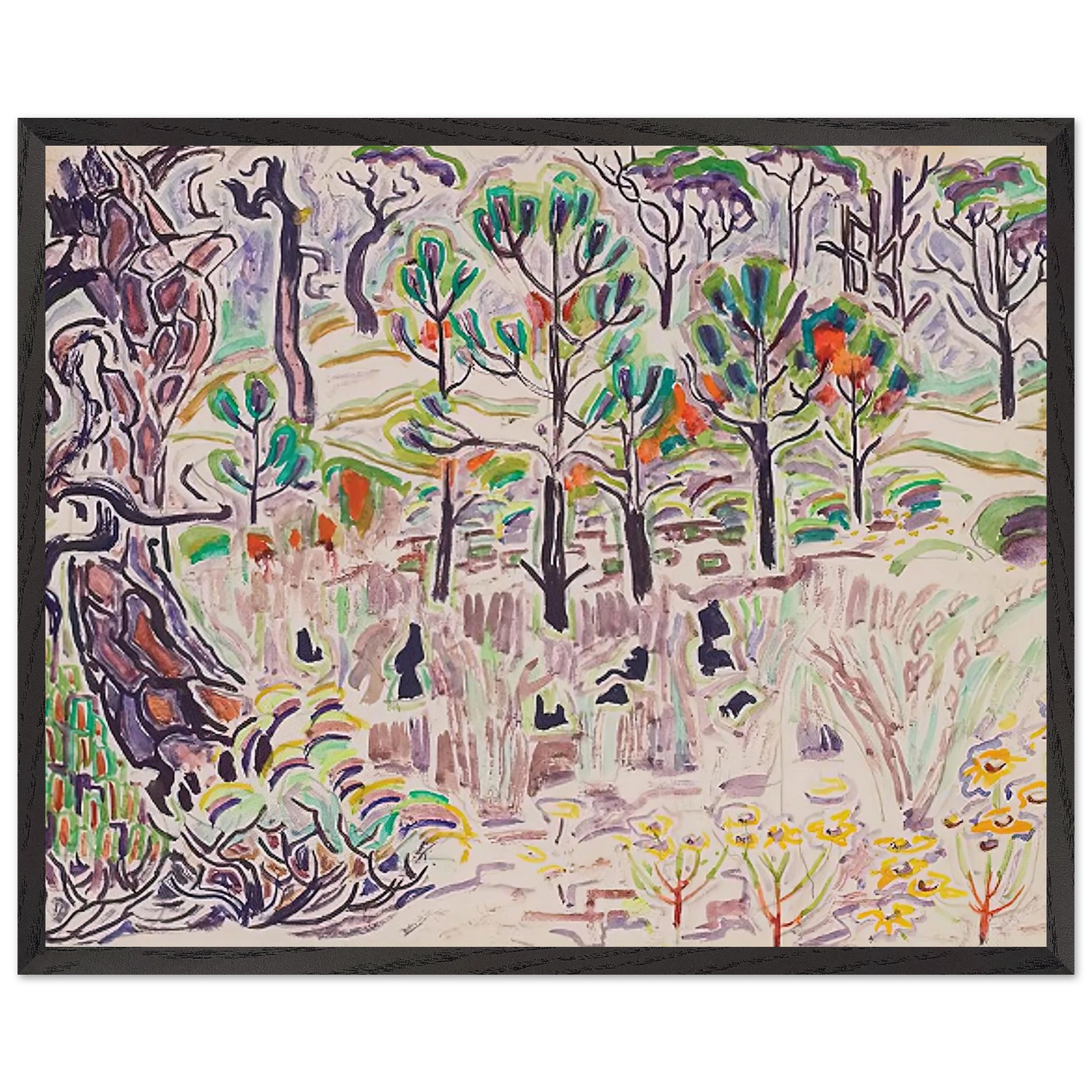 Walter Inglis Anderson - Walter Anderson Wall art - 60x80 cm / 24x32 Inches - Premium Wooden Framed Poster With Fine Art Paper - Black frame