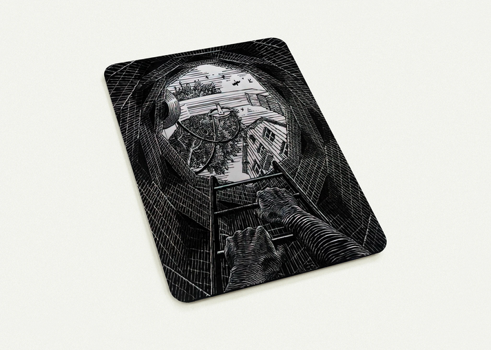 NEW YEAR S GREETING CARD By MC Escher Pack of 10 Post Cards | MC Escher Post Cards | A6 (10.5 x 14.8 cm) - 4.1 x 5.8 inches