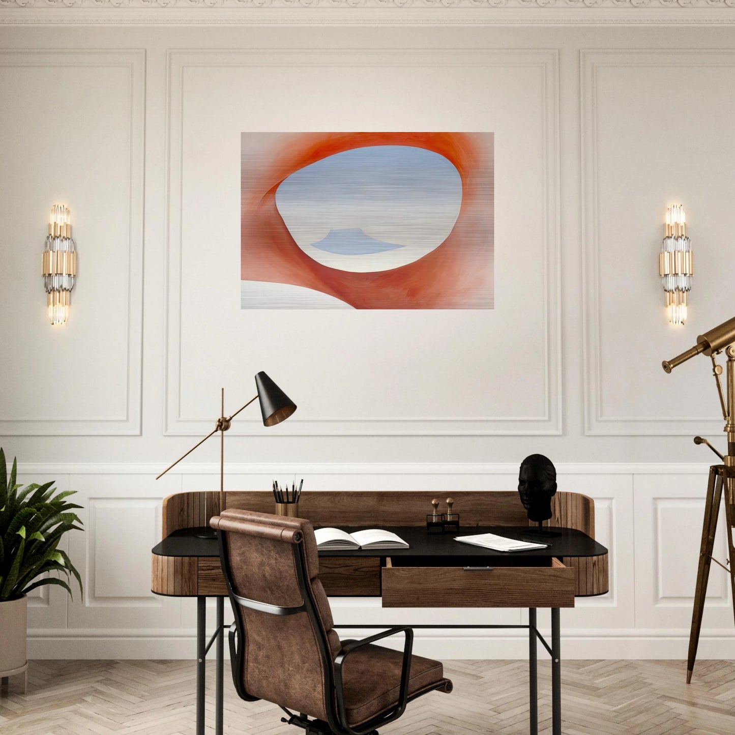 Pedernal - From the Ranch I - Georgia O'Keeffe Brushed Aluminum Print - 70x100 cm / 28x40 inches | Georgia O'Keeffe Aluminum Print | Georgia O'Keeffe Prints