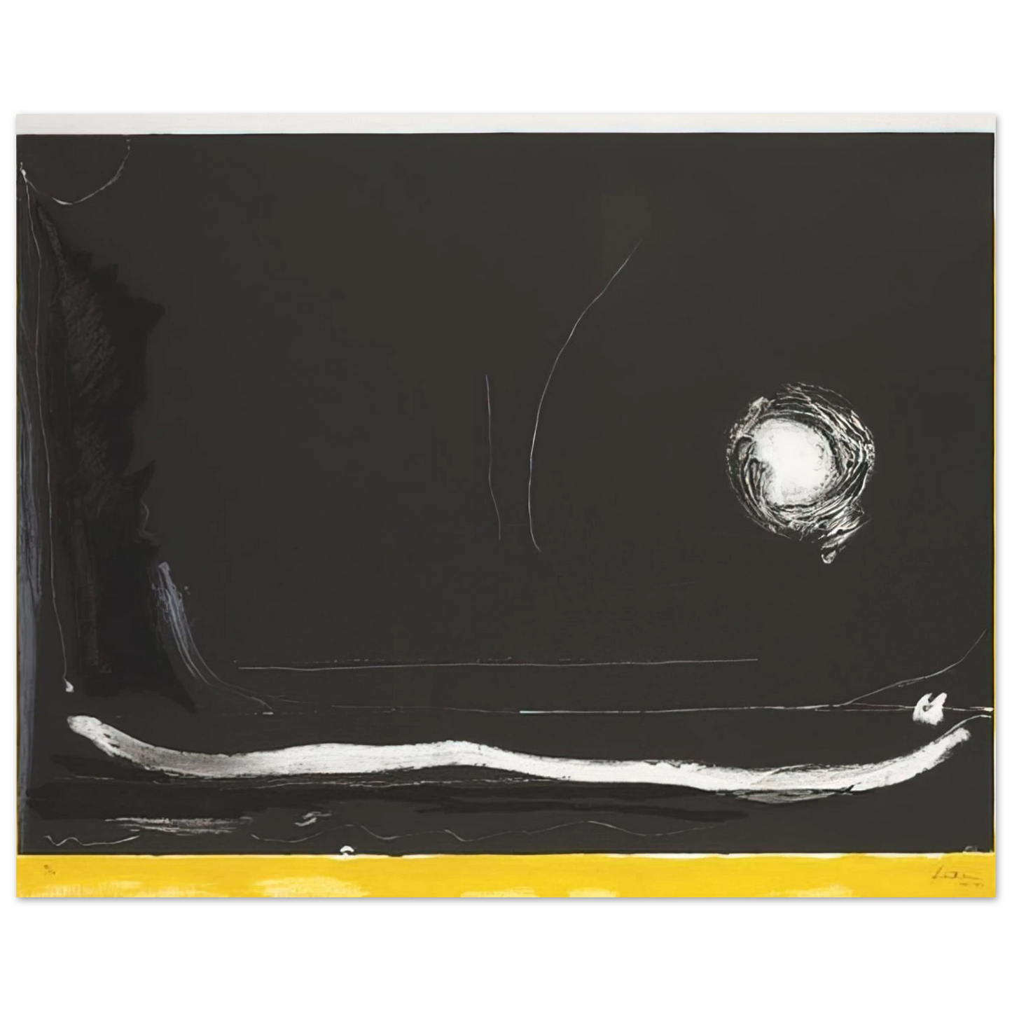 Helen Frankenthaler - Yellow Jack - 1985 Wall art - 30x40 cm / 12x16 Inches - Premium Wooden Framed Poster With Fine Art Paper - Wood frame