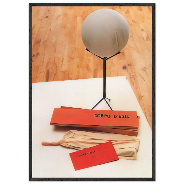 Body of Air - Piero Manzoni 70x100 cm / 28x40 inches Framed Art Print – Black Wooden Frame