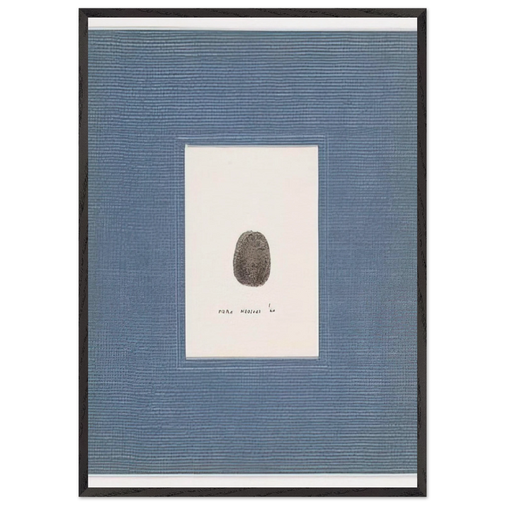 Thumbprint - 1960 - Piero Manzoni 70x100 cm / 28x40 inches Framed Art Print – Black Wooden Frame