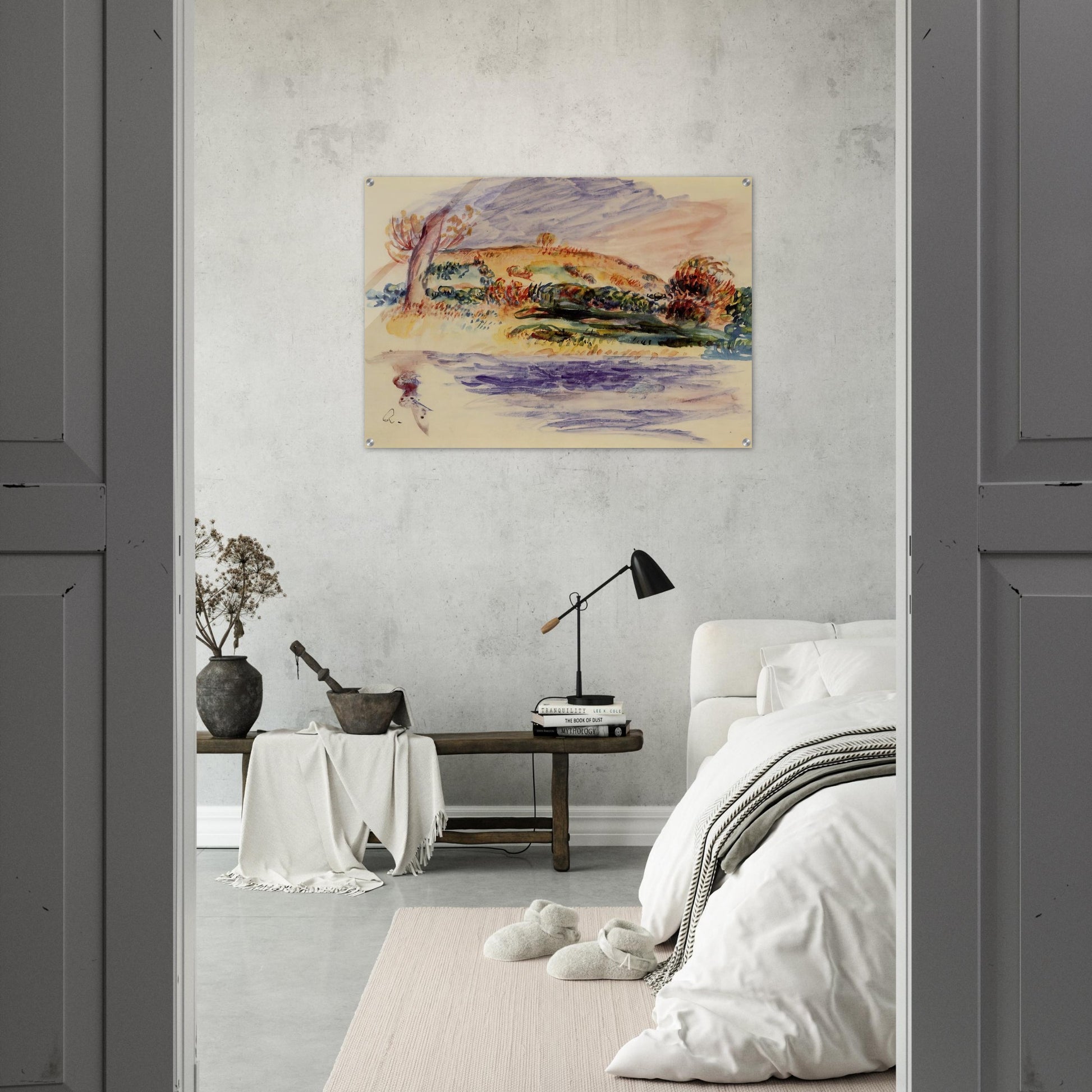 Landscape - Pierre-Auguste Renoir Acrylic Print - 70x100 cm / 28x40″ inches