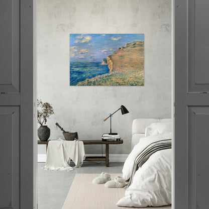 Cliff at Fecamp - claude monet Brushed Aluminum Print - 70x100 cm / 28x40 inches | claude monet Aluminum Print | claude monet Prints