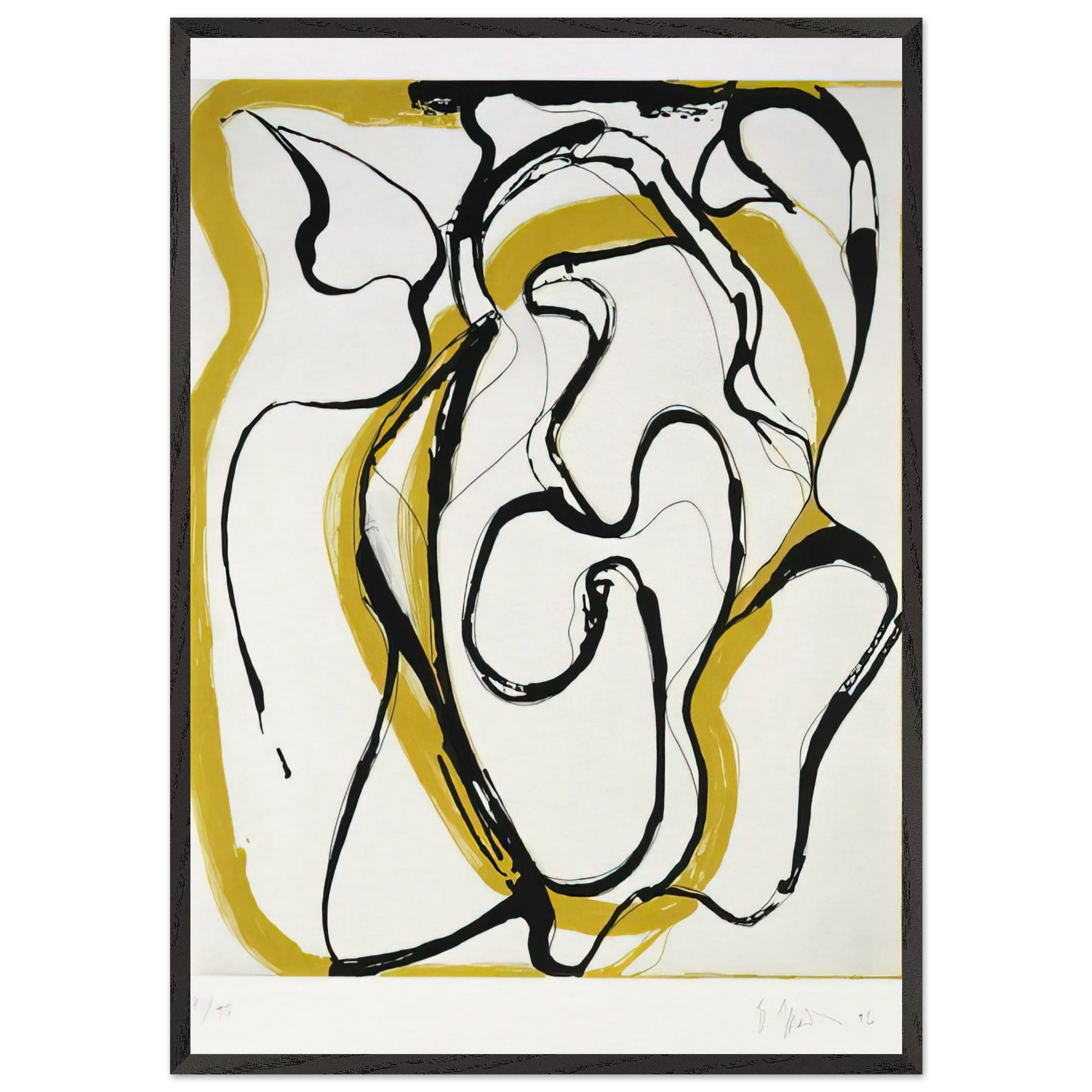 Untitled - 1996 N2 - Brice Marden Framed Art Print – Black Wooden Frame - Default Title - -Framed Art Print