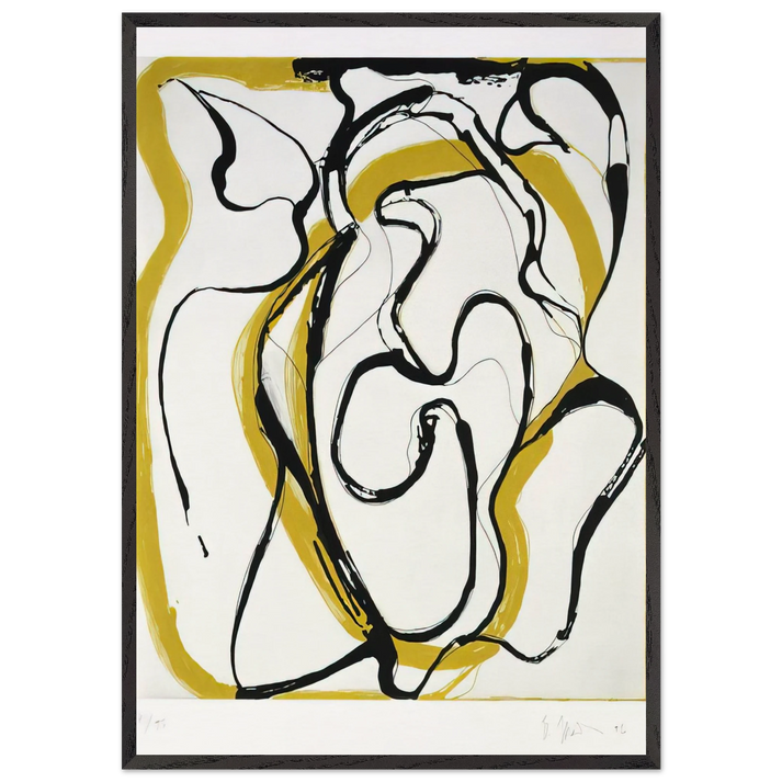 Untitled - 1996 N2 - Brice Marden 70x100 cm / 28x40 inches Framed Art Print – Black Wooden Frame