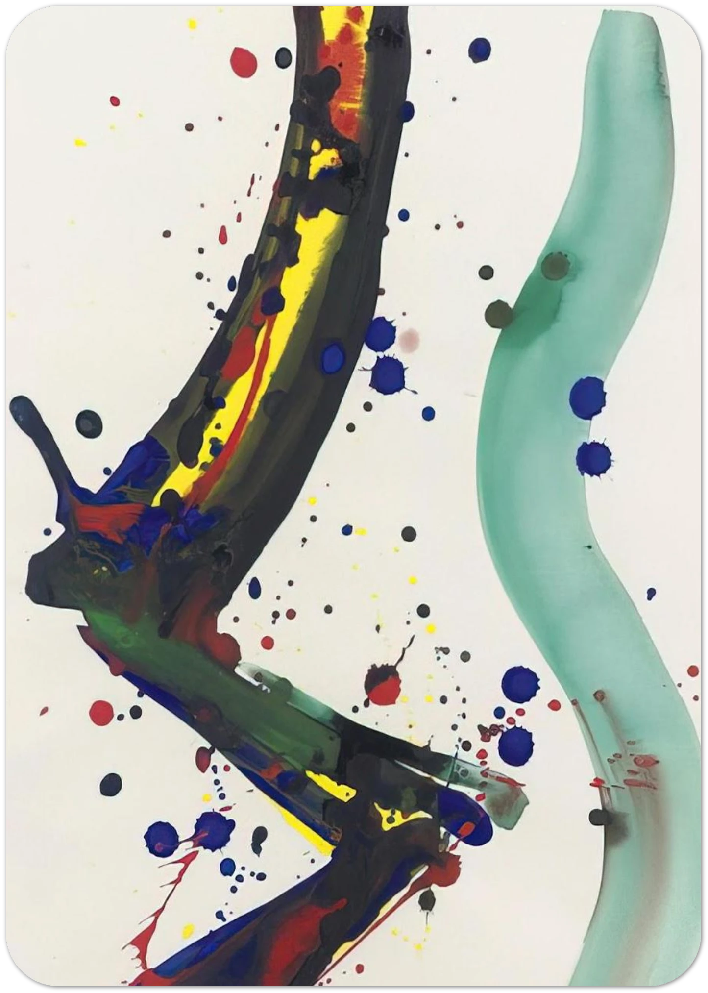 Drawing for Sculpture SF65-010 By Sam Francis Pack of 10 Post Cards | Sam Francis Post Cards | A6 (10.5 x 14.8 cm) - 4.1 x 5.8 inches