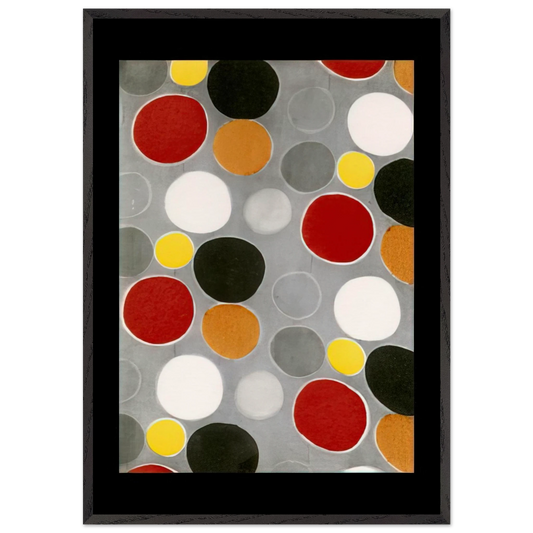 FABRIC PATTERN - Sonia Delaunay 70x100 cm / 28x40 inches Framed Art Print – Black Wooden Frame