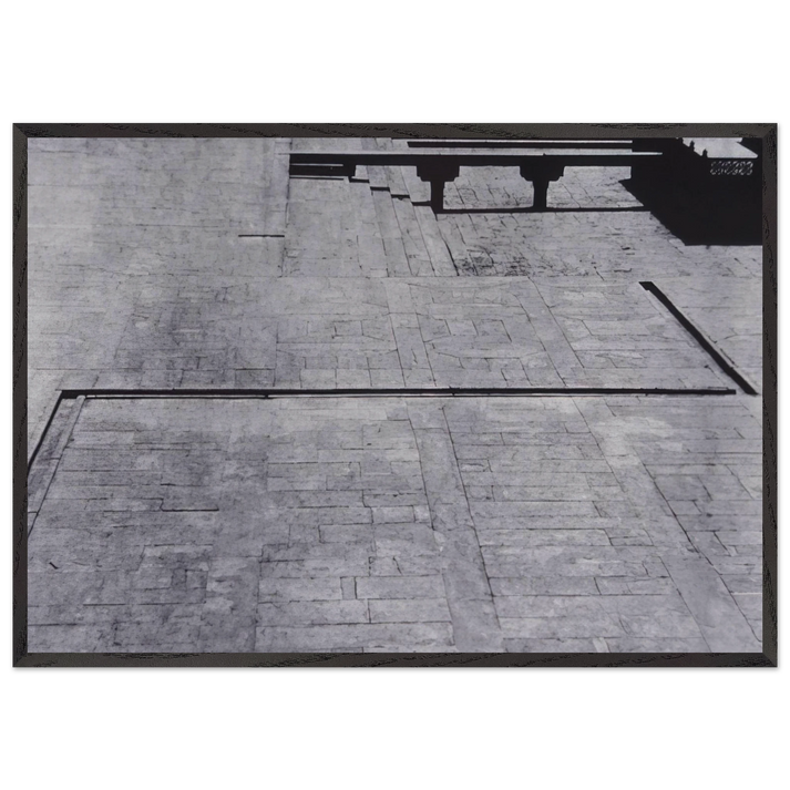 Untitled - 1971 N8 - Nasreen Mohamedi 70x100 cm / 28x40 inches Framed Art Print – Black Wooden Frame