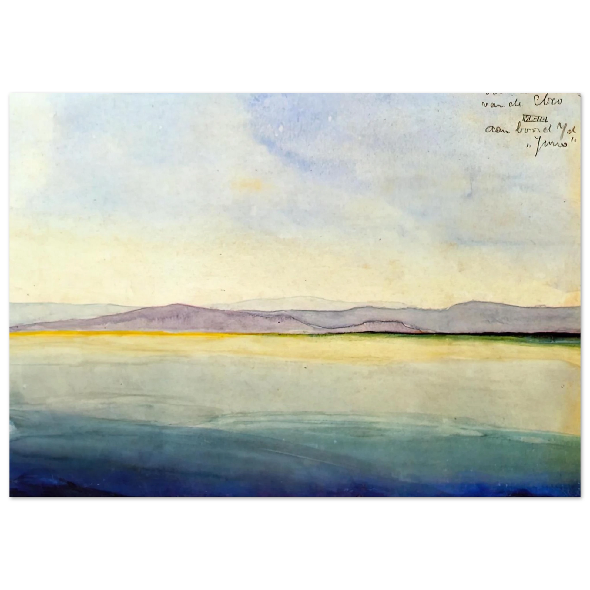 MC Escher - THE SEA AT THE MOUTH OF THE EBRO Wall Art - 60x80 cm / 24x32 inches - Fine Art Poster - -