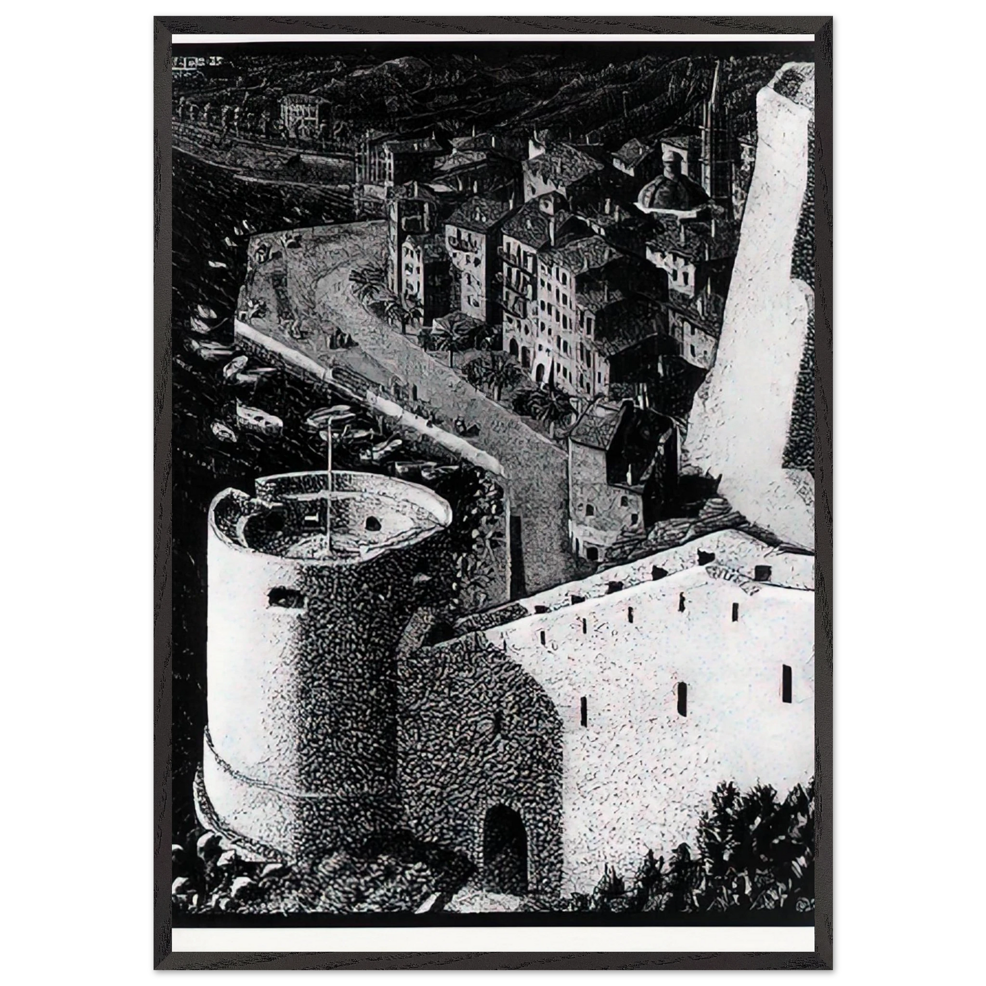 ESCHER 23 - MC Escher Framed Art Print – Black Wooden Frame - Default Title - -Framed Art Print