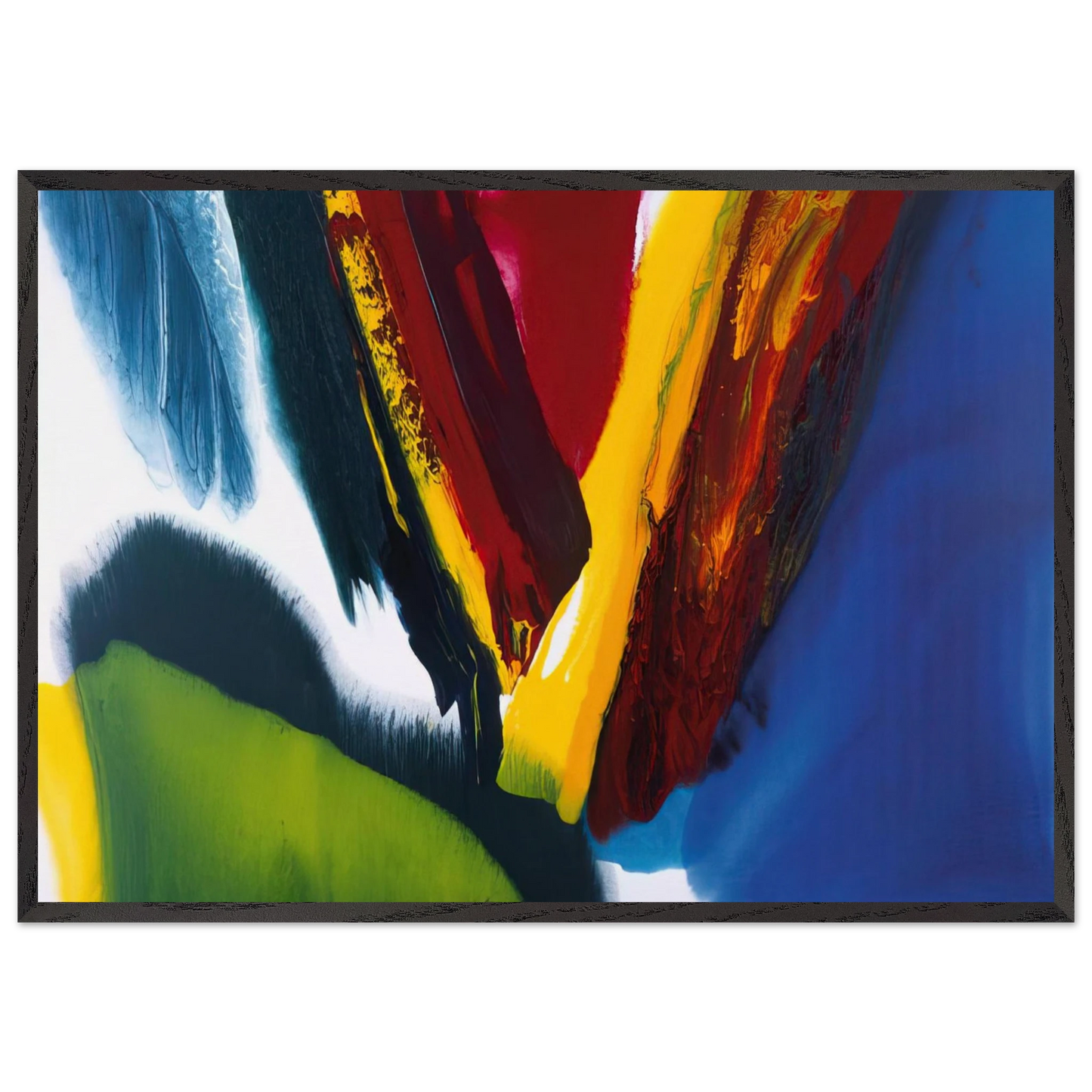 Phenomena Intervening Mantle - 2006 - Paul Jenkins Framed Art Print – Black Wooden Frame - Default Title - -Framed Art Print