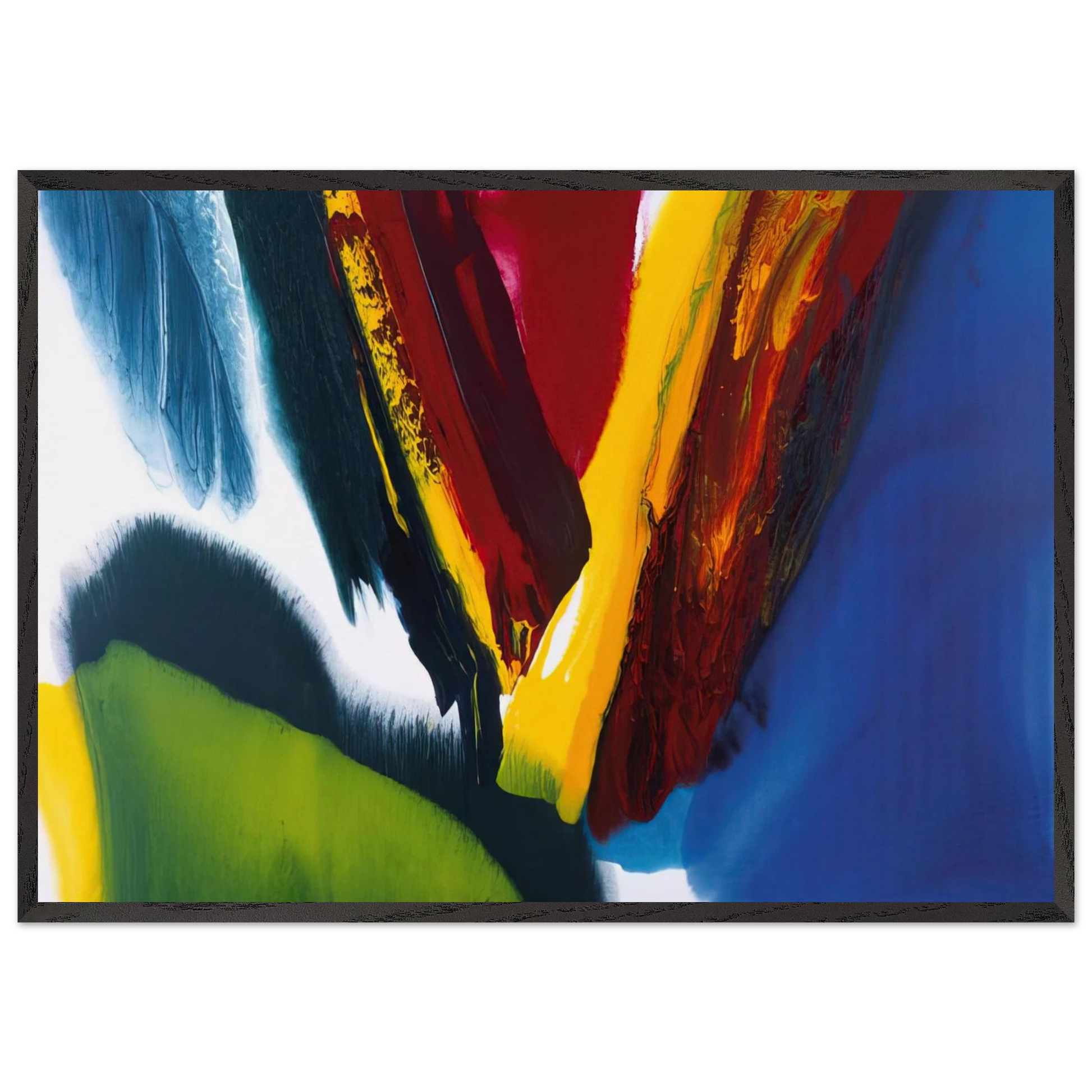 Phenomena Intervening Mantle - 2006 - Paul Jenkins Framed Art Print – Black Wooden Frame - Default Title - -Framed Art Print