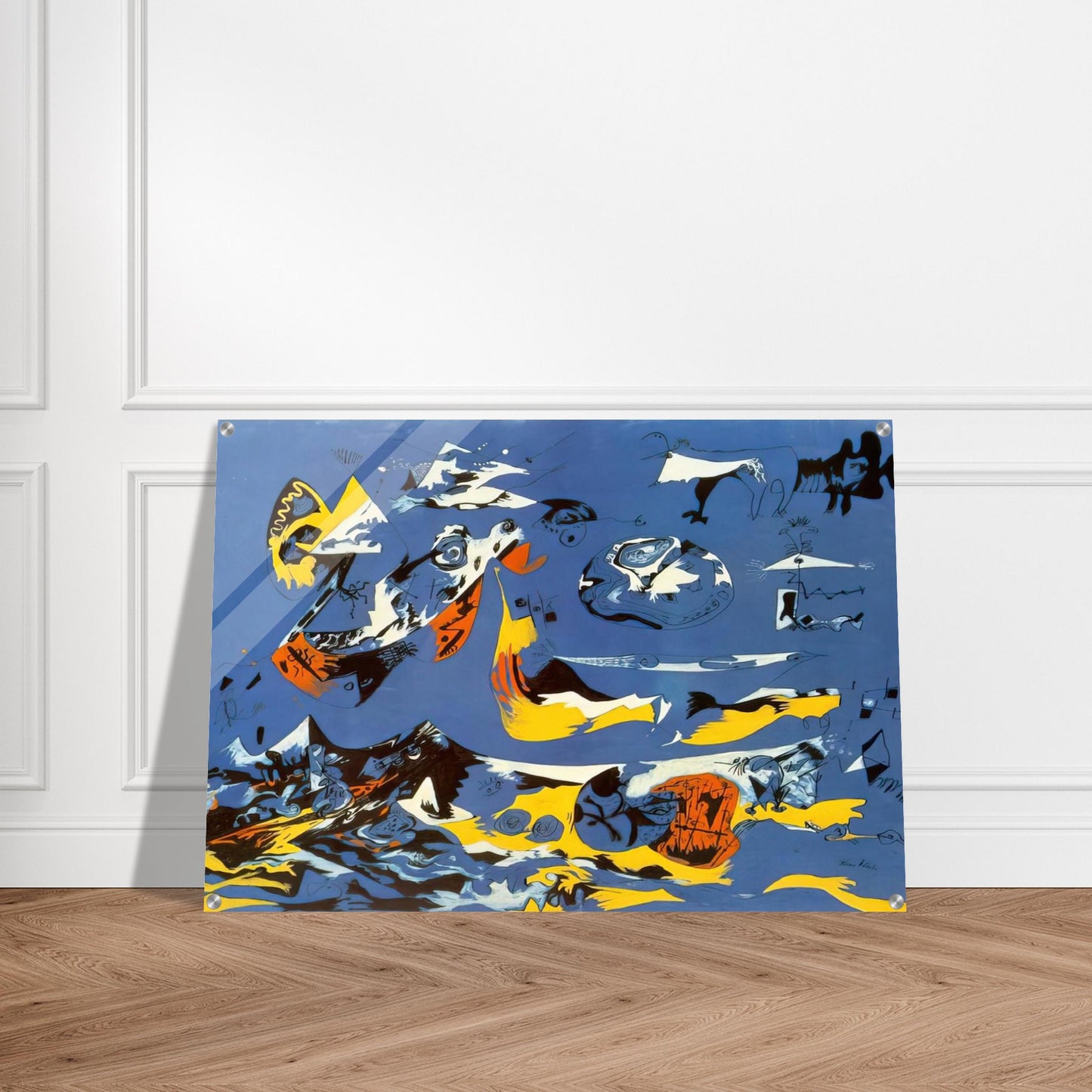 BLUE MOBY DICK - Jackson Pollock Acrylic Print - 70x100 cm / 28x40″ inches | Jackson Pollock Wall Art | Jackson Pollock Prints