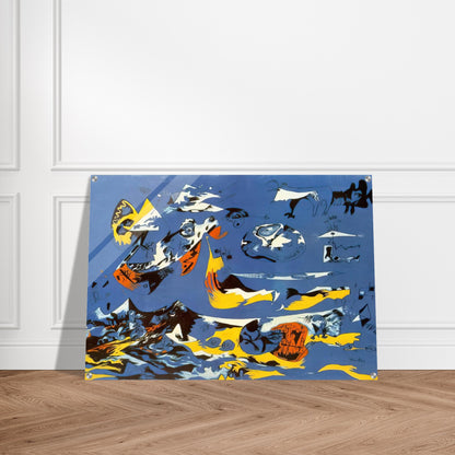 BLUE MOBY DICK - Jackson Pollock Acrylic Print - 70x100 cm / 28x40″ inches | Jackson Pollock Wall Art | Jackson Pollock Prints
