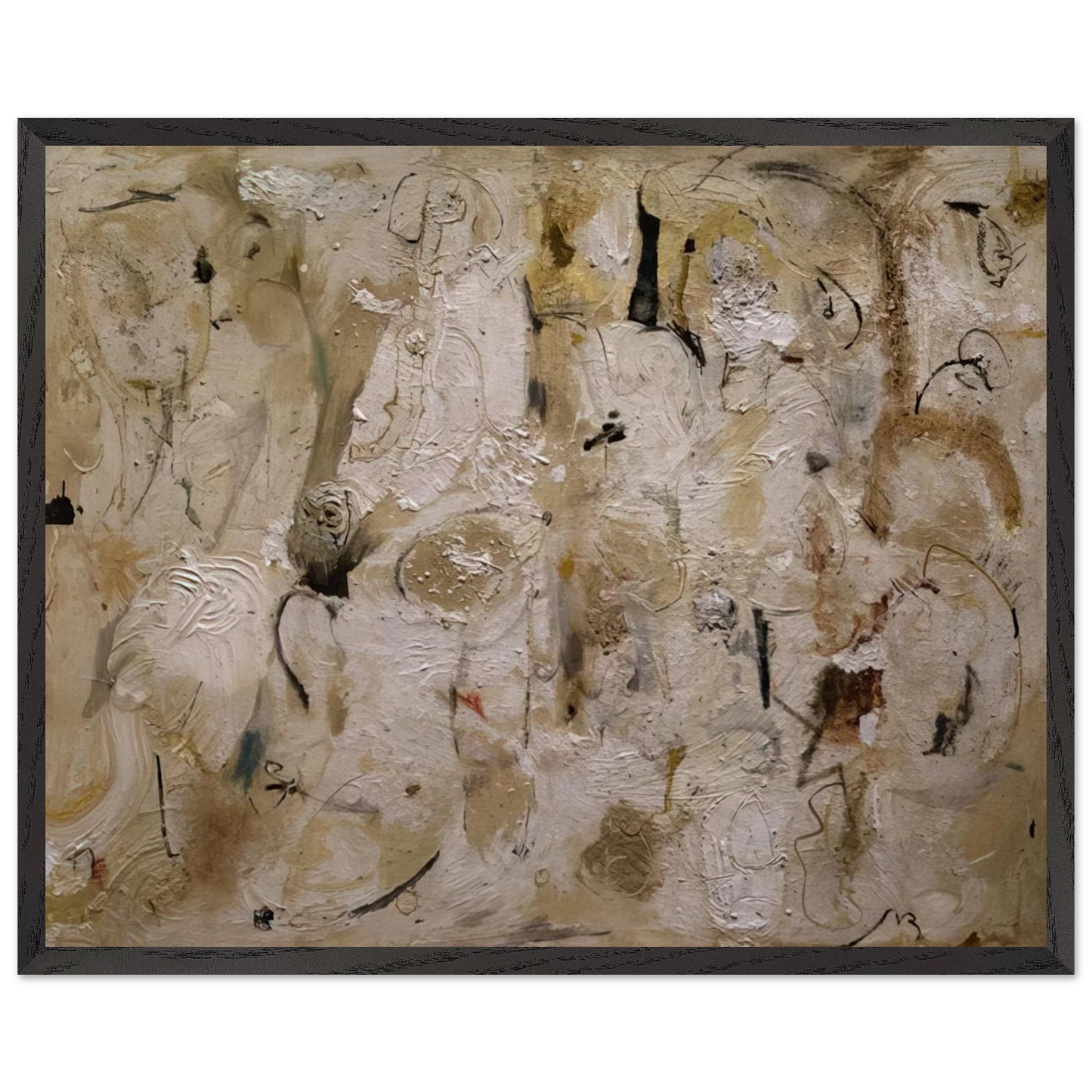 Helen Frankenthaler - Painted on 21st Street - 1951 Wall art - 40x50 cm / 16x20 inches - Premium Wooden Framed Poster With Fine Art Paper - Black frame