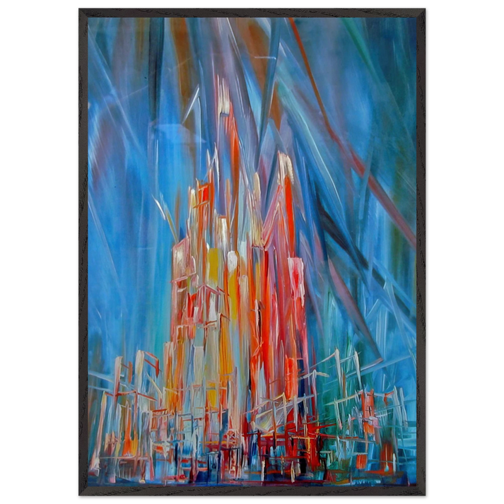 Untitled - Kitsch - Konrad Zuse 70x100 cm / 28x40 inches Framed Art Print – Black Wooden Frame