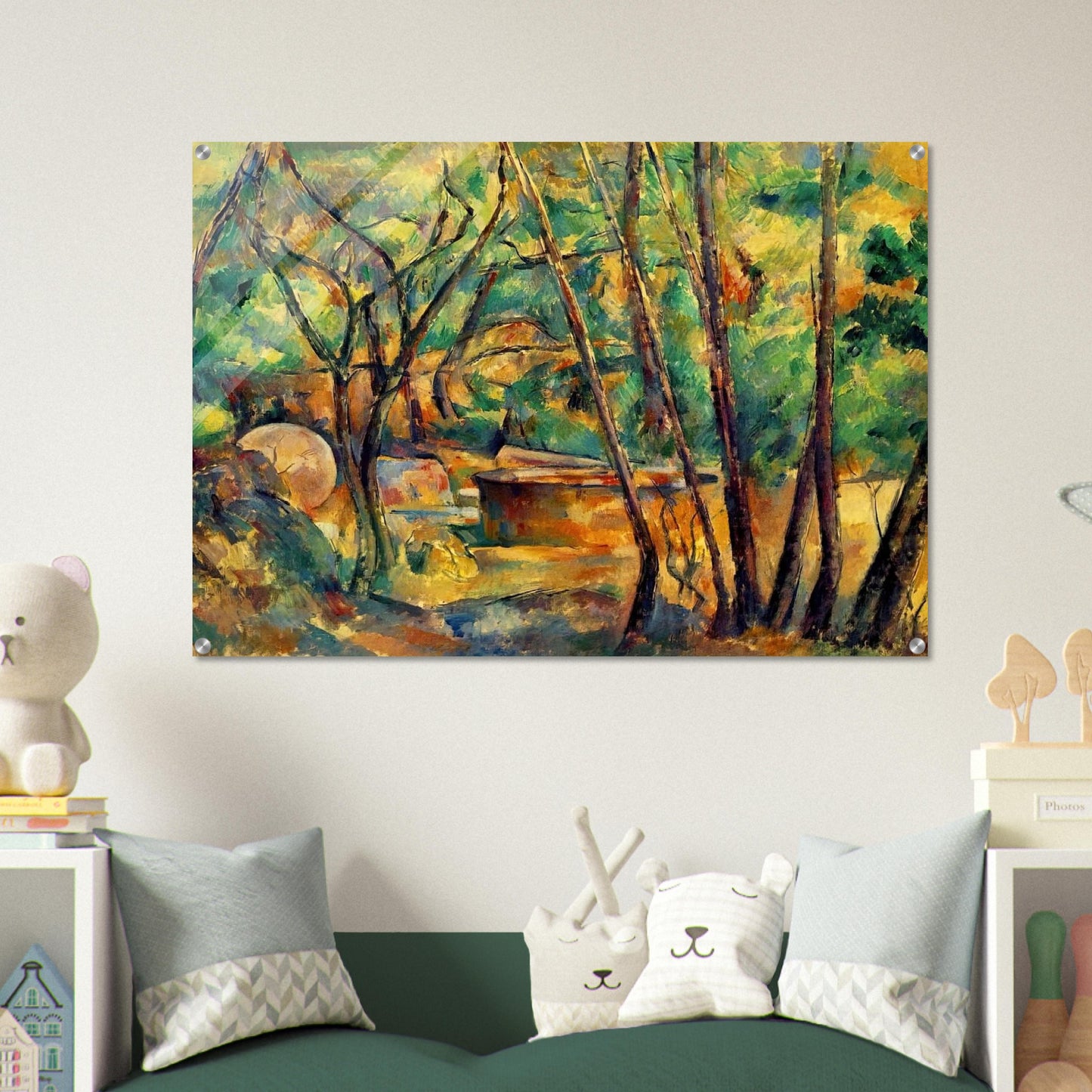 Millstone and Cistern Under Trees - Paul Cézanne Acrylic Print - 70x100 cm / 28x40″ inches