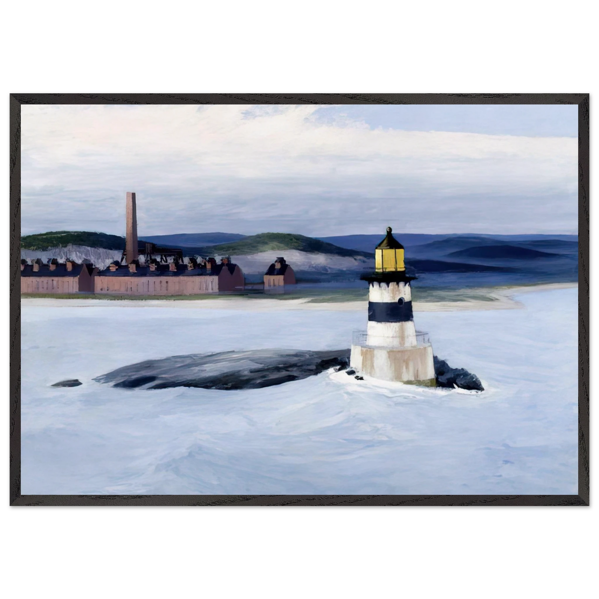 Five AM - Edward Hopper Framed Art Print – Black Wooden Frame - Default Title - -Framed Art Print