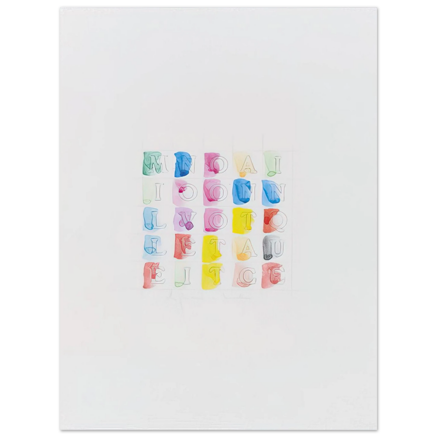 Alighiero Boetti - MILLENOVECENTOTTANTACINQUE 1985  75x100 cm / 30x40inches Fine Art Poster