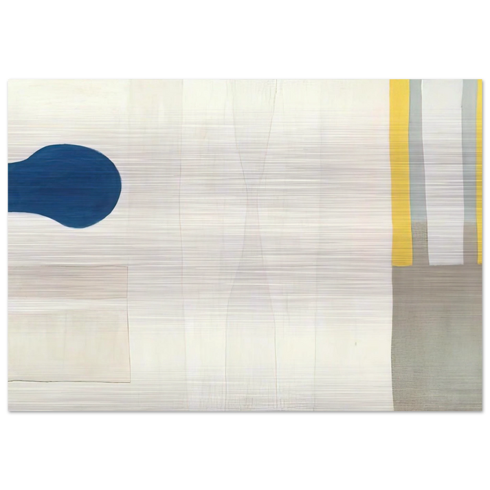 Blue Form on White - 1964 - William Scott Brushed Aluminum Print - 70x100 cm / 28x40 inches | William Scott Aluminum Print | William Scott Prints