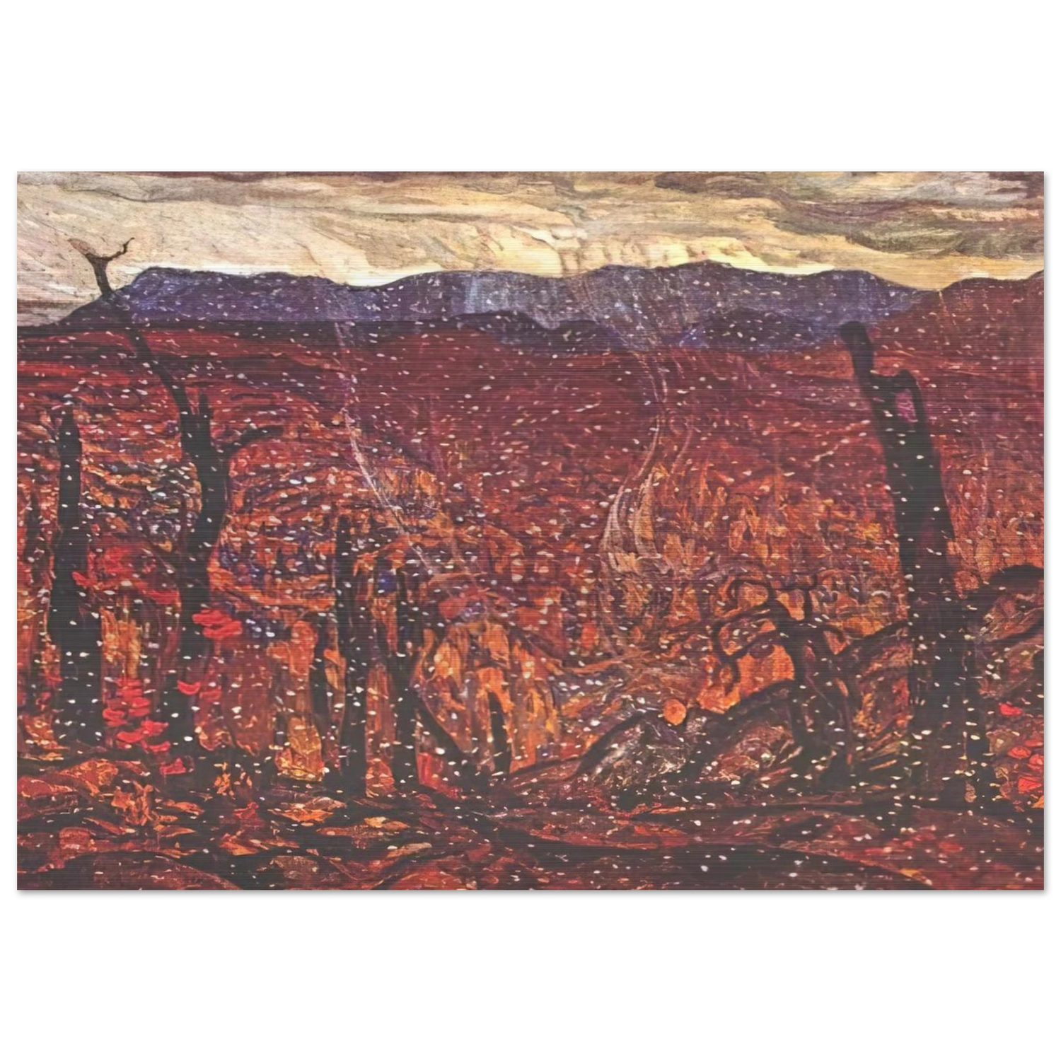 First Snow, Algoma Country - 1920 - A.Y. Jackson Brushed Aluminum Print - 70x100 cm / 28x40 inches | A.Y. Jackson Aluminum Print | A.Y. Jackson Prints