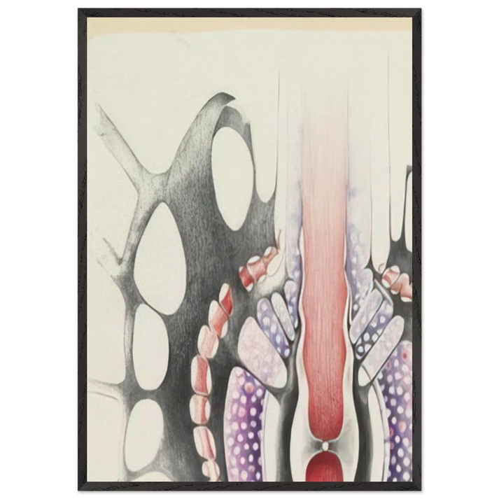 UNTITLED 1967 1 - Lee Bontecou 70x100 cm / 28x40 inches Framed Art Print – Black Wooden Frame