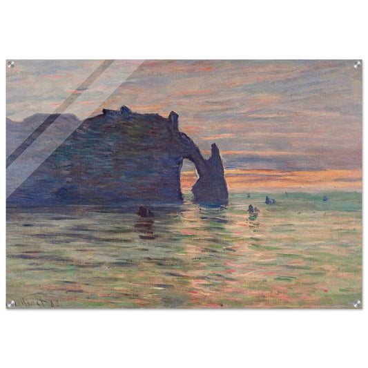 Etretat, Sunset - claude monet Acrylic Print - 70x100 cm / 28x40″ inches | claude monet Wall Art | claude monet Prints