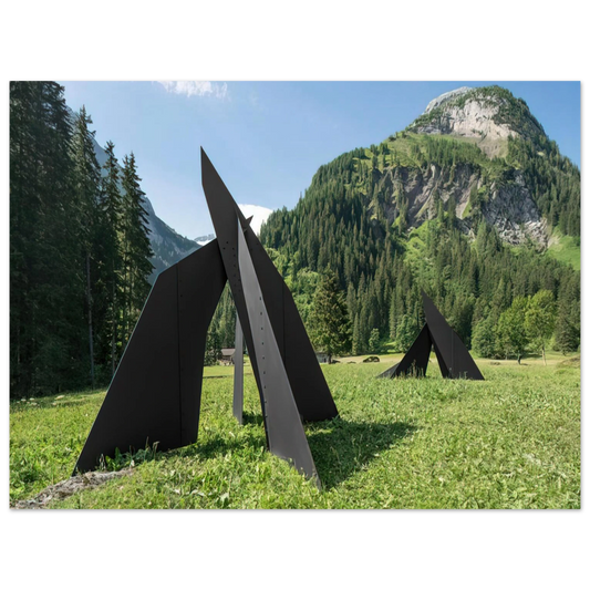 Alexander Calder - FOUR PLANES ESCARPE 1967 Fine Art Poster - 13x18 cm / 5x7 inches