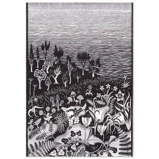 THE 3RD DAY OF THE CREATION - MC Escher Brushed Aluminum Print - 70x100 cm / 28x40 inches | MC Escher Aluminum Print | MC Escher Prints