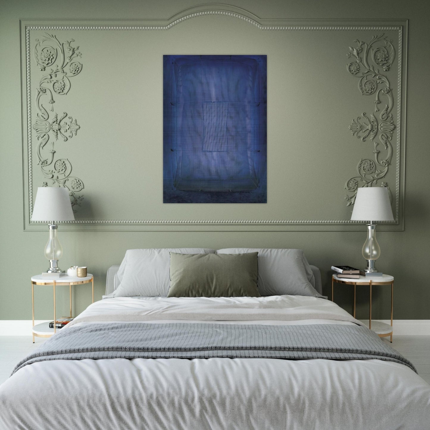 Azul - Art Informel - Manuel Rivera Brushed Aluminum Print - 70x100 cm / 28x40 inches | Manuel Rivera Aluminum Print | Manuel Rivera Prints