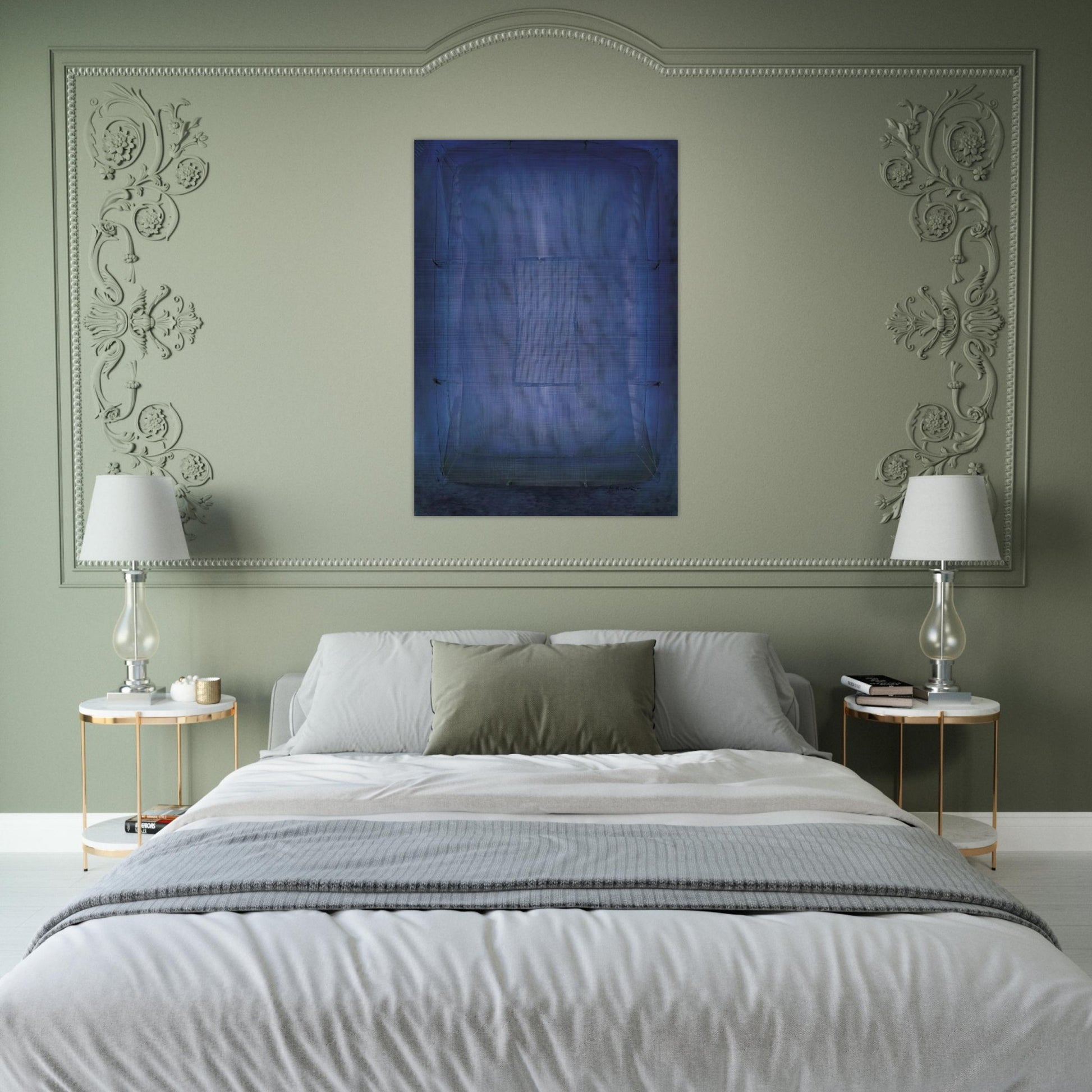 Azul - Art Informel - Manuel Rivera Brushed Aluminum Print - 70x100 cm / 28x40 inches | Manuel Rivera Aluminum Print | Manuel Rivera Prints