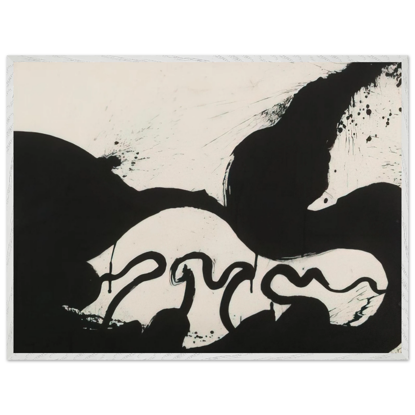 Helen Frankenthaler - Untitled - 1973 Wall art - A1 (59.4 x 84.1  cm) - Premium Wooden Framed Poster With Fine Art Paper - Black frame