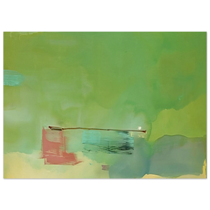 Helen Frankenthaler - Springscape - 1975 Wall art - 15x20 cm / 6x8 inches - Premium Wooden Framed Poster With Fine Art Paper - White frame