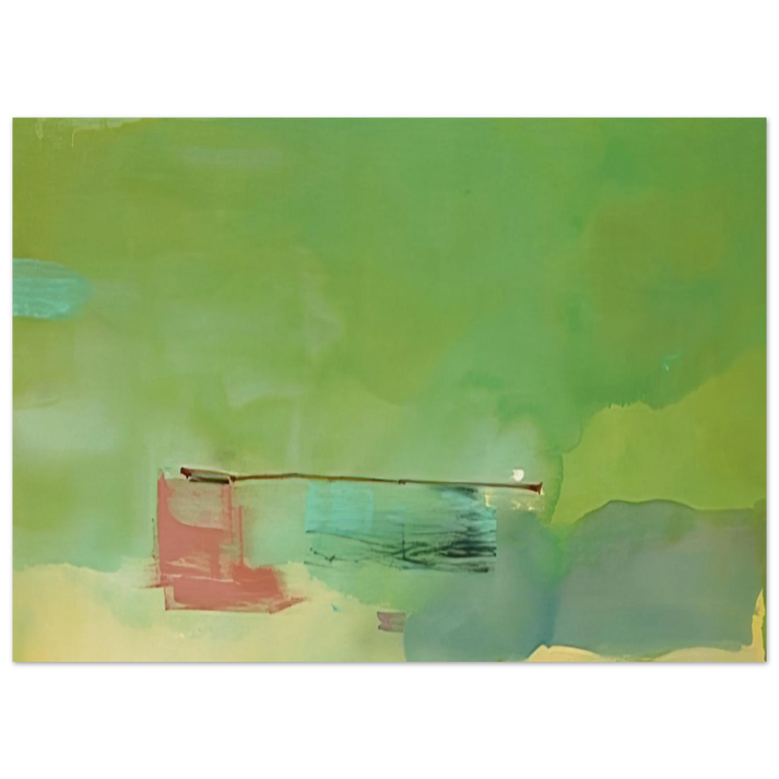 Helen Frankenthaler - Springscape - 1975 Wall art - 15x20 cm / 6x8 inches - Premium Wooden Framed Poster With Fine Art Paper - White frame