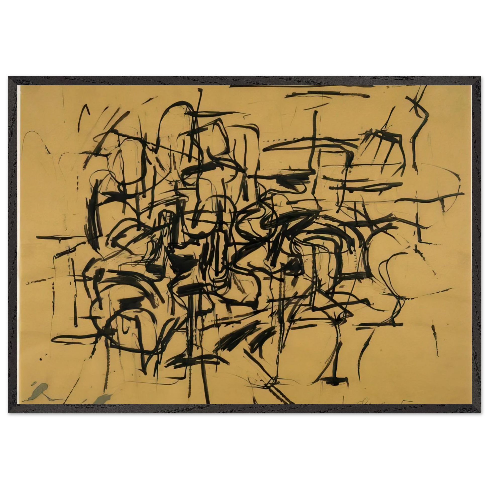 Untitled 3 N5 - Philip Guston Framed Art Print – Black Wooden Frame - Default Title - -Framed Art Print