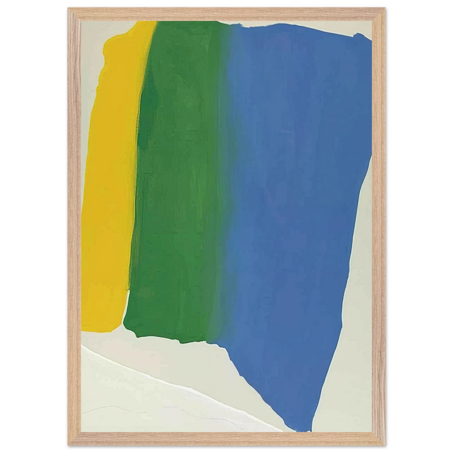 Helen Frankenthaler - Summer Insignia - 1969 Wall art - 40x50 cm / 16x20 inches - Premium Wooden Framed Poster With Fine Art Paper - Wood frame