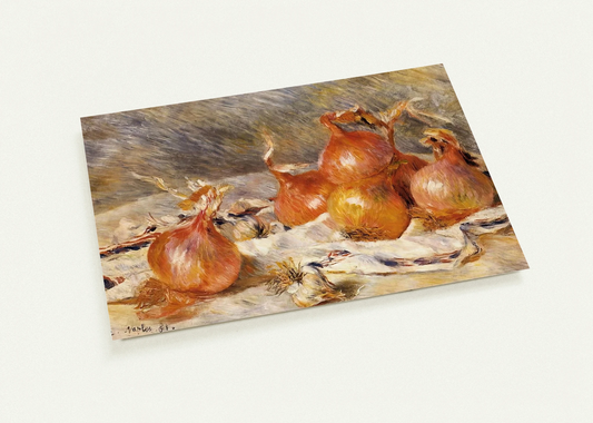 Onions By Pierre-Auguste Renoir Pack of 10 Post Cards | Pierre-Auguste Renoir Post Cards | A6 (10.5 x 14.8 cm) - 4.1 x 5.8 inches