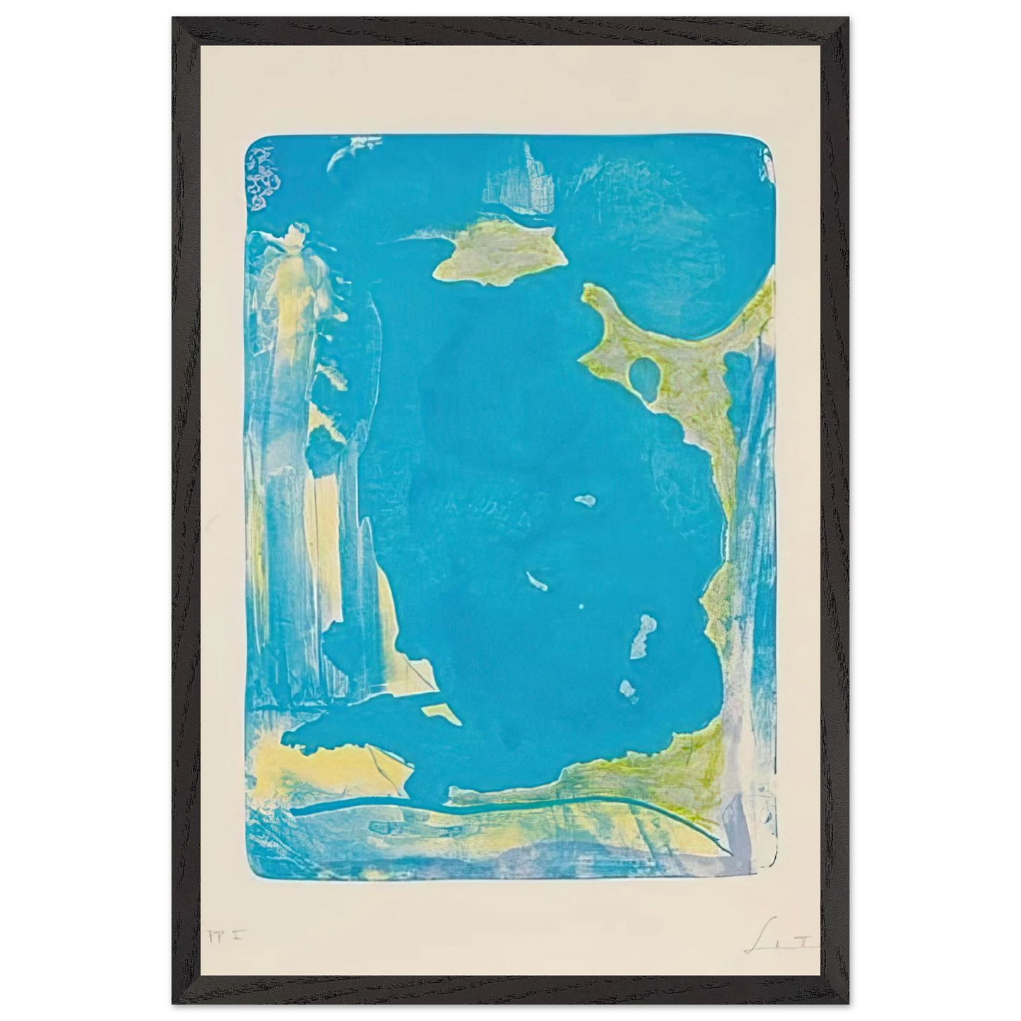 Helen Frankenthaler - Reflections IV - 1995 Wall art - 15x20 cm / 6x8 Inches - Fine Art Poster - -